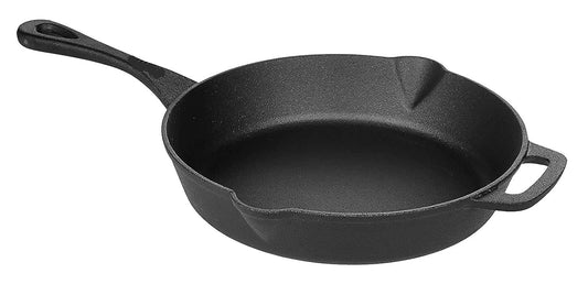 MACHAK Induction Base Cast Iron Frying Pan | 26 cm | 2.9 kg | Black