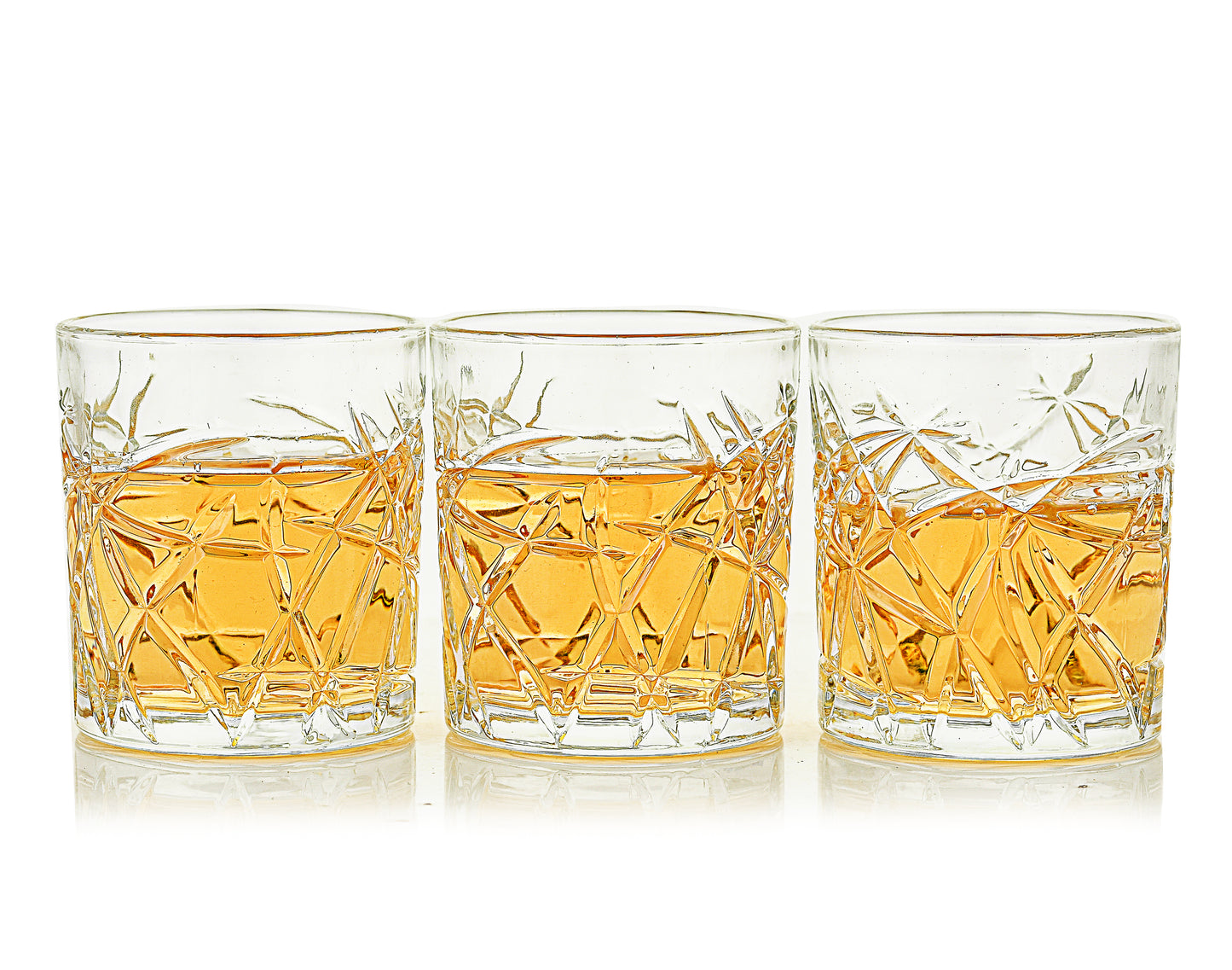 MACHAK Whiskey Glasses Set of 6, 250 ML  Bar Glass for Drinking Bourbon, Whisky, Scotch, Cocktails (Transparent)
