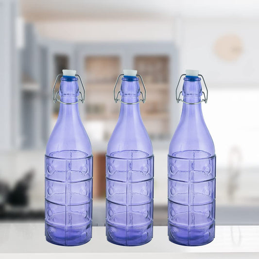 MACHAK Dropee Glass Bottle For Water 1 litre, Purple
