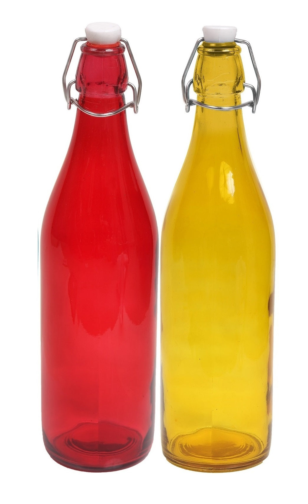 Machak Baatli Glass Water Bottle - 1 litre (Set of 4, Multicolour)