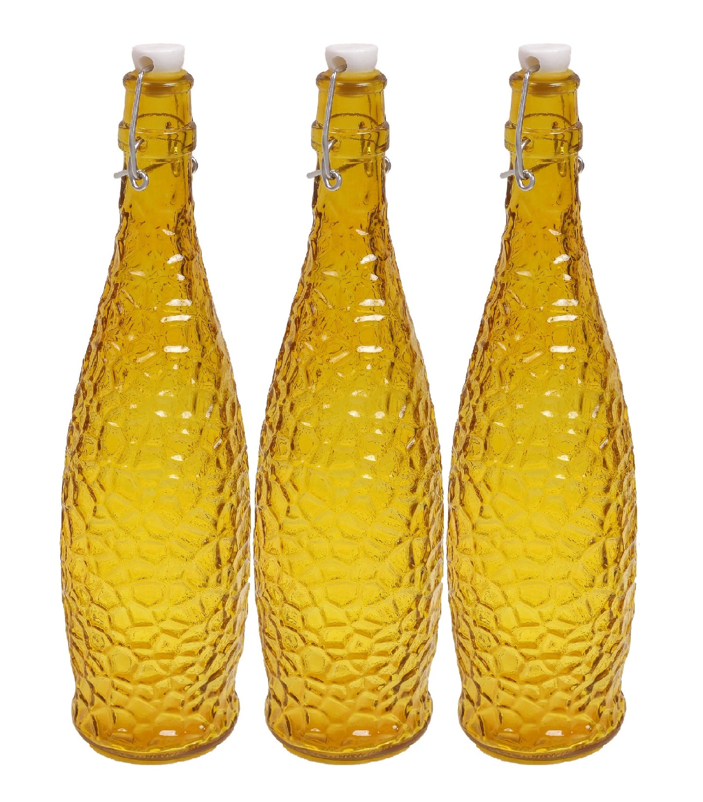 MACHAK Crick Glass Water Bottle For Fridge, 1 L, Multicolors