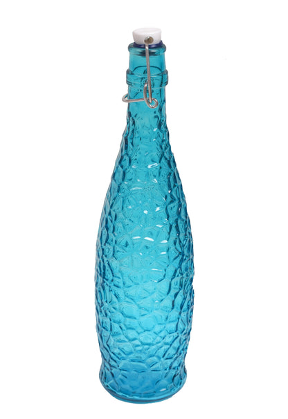 Machak Crick Glass Water Bottle For Fridge 1 ltr ( Green )