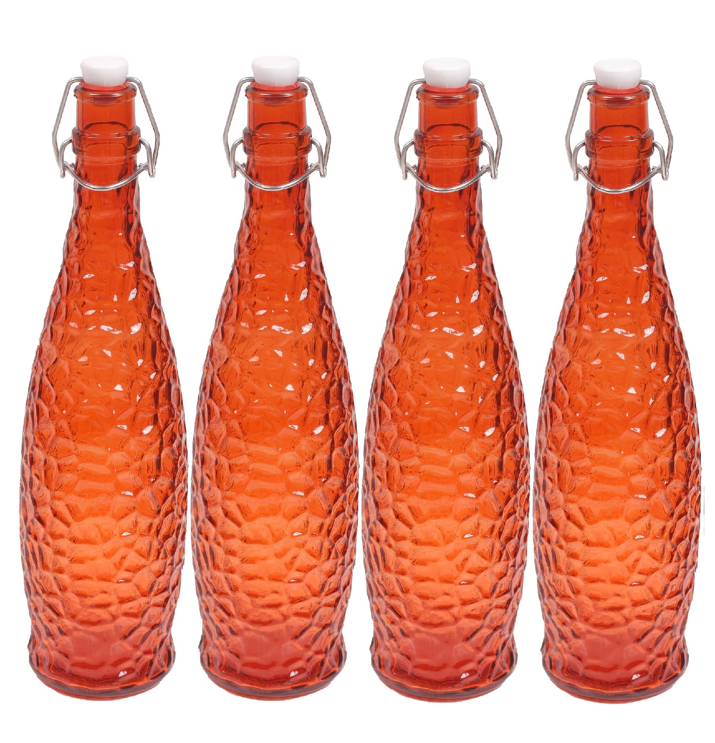 MACHAK Crick Glass Water Bottle For Fridge, 1 L, Multicolors