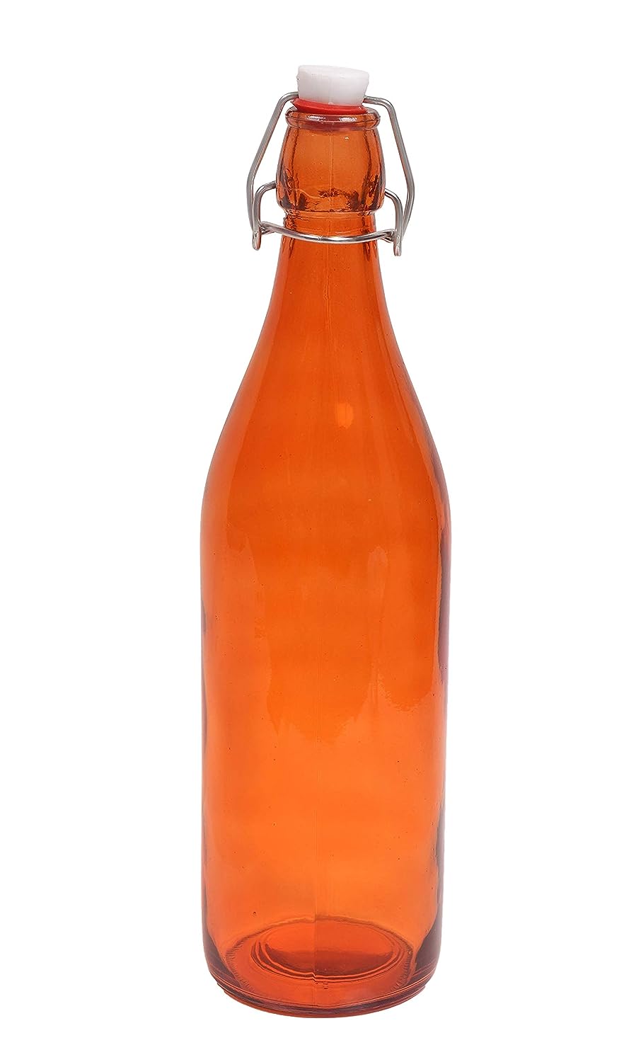 Machak Baatli Glass Water Bottle for Kitchen Home Decor |1 litre | (Set of 6) | Multicolour
